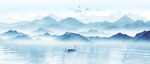水墨 风景 水彩 插画 水彩画