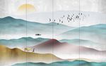 意境山水简约背景墙