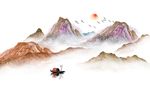 中式山水风景背景墙