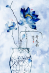 新中式创意水墨荷花玄关装饰画