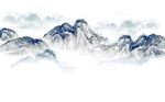 抽象水墨山水背景墙