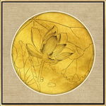 新中式金线荷花装饰画