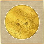 新中式金线荷花装饰画