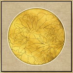 新中式金线荷花装饰画