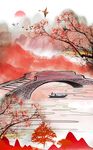 山水意境抽象装饰画