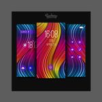 矢量手机时尚屏保设计