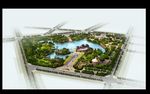 鸟瞰图 房地产效果图 小区效果
