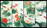荷花国画