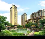 鸟瞰图 房地产效果图 小区效果