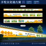 卫生城市文化墙矢量可放大