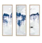 抽象意境水墨水彩山水风景装饰画