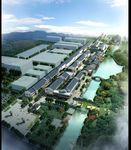 古镇水景图