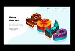 时尚高端新年海报banner
