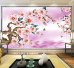 牡丹山水画