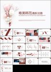 创意唯美韩范手绘小清新总结计划