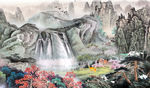 国画山水背景