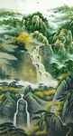 国画山水玄关