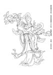 线描美女