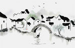 江南风情水墨