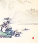 中式山水背景