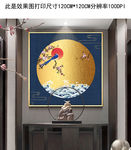新中式禅意花鸟金箔装饰画