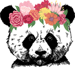手绘卡通熊猫AI矢量图片