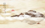 水墨山水背景墙