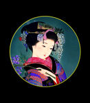 扇面仕女