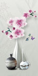 立体浮雕花卉玄关装饰画框画