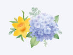 高清分层手绘花