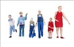 现代妇女小孩