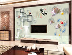 家和万事玄关背景墙 立体背景墙