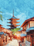 手绘建筑
