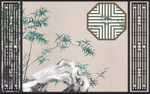 新中式唯美中国风竹林背景墙