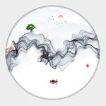 水墨山水画