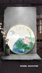 新中式国画荷花圆形装饰画