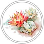 花装饰艺术画作花朵矢量国画水彩