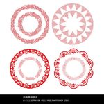 圆形古典花纹