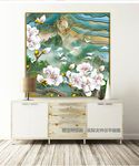 抽象新中式兰花方形装饰画