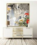 新中式轻奢花鸟无框画装饰画