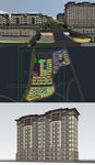 小区规划草图大师模型含CAD图