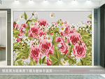 花卉背景墙