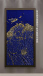 蓝色写意油画