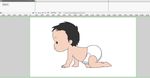 一个婴儿爬行宝宝爬的5秒动画
