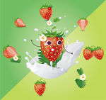 新鲜草莓卡通水果店