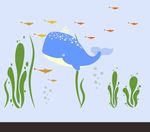 鱼 海底世界 海草 儿童房