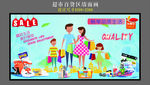 超市百货区墙面装饰画