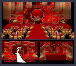 红色婚礼背景