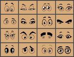 矢量卡通眼部表情系列