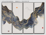 线条山水画